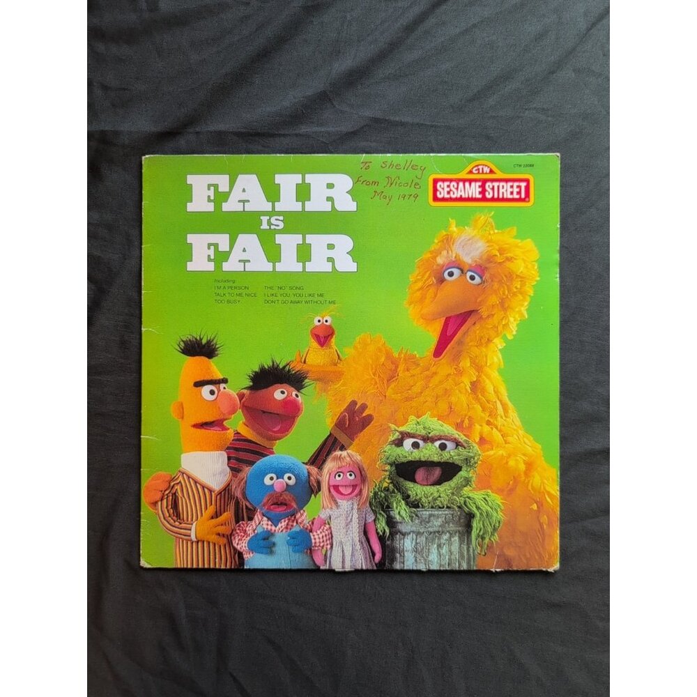 Sesame Street Fair is Fair LP Record Album Vinyl